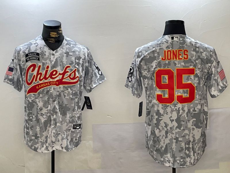 Men Kansas City Chiefs #95 Jones Nike Arctic Camo 2024 Salute to Service Limited NFL Jersey style 5->san francisco 49ers->NFL Jersey